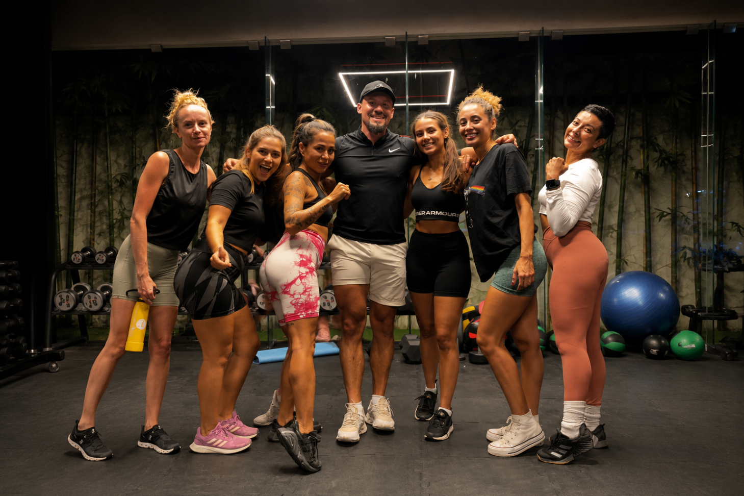 The BeachBody Camp community together after training